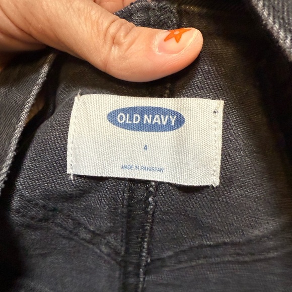 Old Navy Women’s Black Denim Overalls Size 4 Adjustable Straps Pockets - Picture 6 of 10